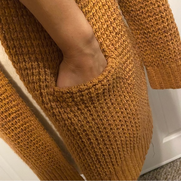 Pink Clover Burnt Orange Long Knit Cardigan - Picture 4 of 6